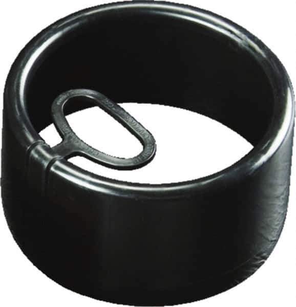 Caplugs - Round Head, Tear-Tab Well Casing Cap - Low-Density Polyethylene, Black - Exact Tool & Supply