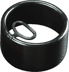 Caplugs - Round Head, Tear-Tab Well Casing Cap - Low-Density Polyethylene, Black - Exact Tool & Supply