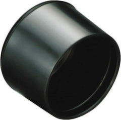 Caplugs - Round Head Finishing Cap - 1-3/32" Long, Low-Density Polyethylene, Black - Exact Tool & Supply