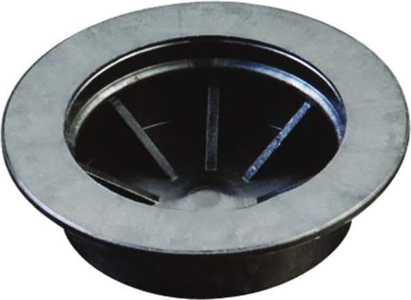 Caplugs - 0.975" ID, Round Head Coupling Plug - 1.38" OD, 3/8" Long, Low-Density Polyethylene, Black - Exact Tool & Supply