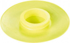 Caplugs - 1.54" ID, Push-On Flange Cap - 5.35" OD, 51/64" Long, Low-Density Polyethylene, Yellow - Exact Tool & Supply