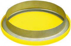 Caplugs - 5.641" ID, Round Head Flange Cap - 11/32" Long, Low-Density Polyethylene, Yellow - Exact Tool & Supply