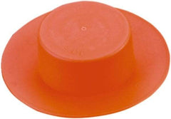Caplugs - Round Head Flange Plug - 3/4" Long, Low-Density Polyethylene, Orange - Exact Tool & Supply