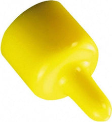 Caplugs - 0.24" ID, Pull-Tab Cap - 1-3/8" Long, Vinyl, Black - Exact Tool & Supply