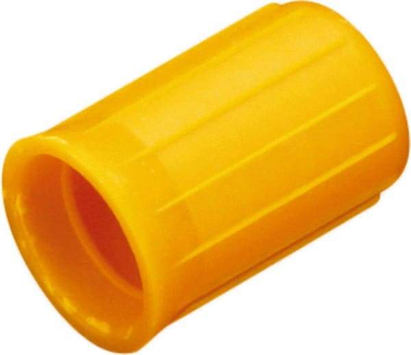 Caplugs - 0.404" ID, Round Head Cap - 55/64" Long, Vinyl, Black - Exact Tool & Supply