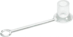 Caplugs - 0.36" ID, Round Head, Tethered Cap - 1-29/32" Long, Silicone, Natural (Color) - Exact Tool & Supply