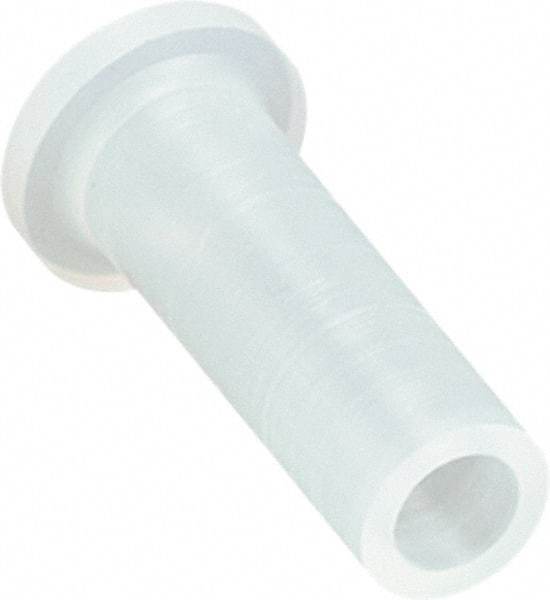 Caplugs - 0.608" ID, Round Head Cap with Flange - 1-3/16" Long, Silicone, Natural (Color) - Exact Tool & Supply