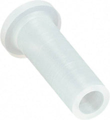 Caplugs - 0.608" ID, Round Head Cap with Flange - 1-3/16" Long, Silicone, Natural (Color) - Exact Tool & Supply