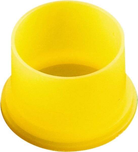 Caplugs - 2.217" ID, Round Head Utility Plug - 2.38" OD, 5/8" Long, Low-Density Polyethylene, Yellow - Exact Tool & Supply