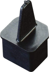 Caplugs - 0.326" x 0.2", Pull-Tab USB Plug - 1/4" Long, Low-Density Polyethylene, Black - Exact Tool & Supply