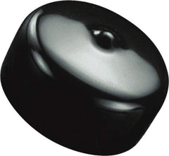Caplugs - 1-15/16" ID, Flexible, Round Head Masking Cap - 2.07" OD, 1" Long, Vinyl, Black - Exact Tool & Supply