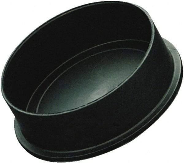 Caplugs - Conductive, Round Head, Static Dissipative Cap - 0.97" OD, 1/2" Long, Polyethylene Copolymer, Black - Exact Tool & Supply