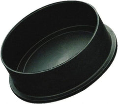 Caplugs - Conductive, Round Head, Static Dissipative Cap - 2.46" OD, 5/8" Long, Polyethylene Copolymer, Black - Exact Tool & Supply