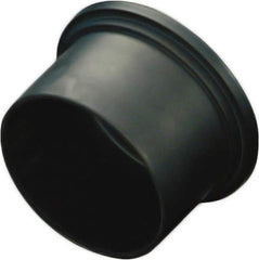 Caplugs - 0.483" ID, Conductive, Round Head Plug - 0.67" OD, 35/64" Long, Polyethylene Copolymer, Black - Exact Tool & Supply