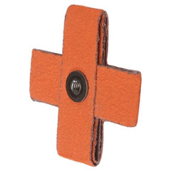 2″ × 2″ × 3/4″ Cross Pad 8-Ply 60 Grit 8-32 Eyelet Ceramic Alumina - Exact Tool & Supply