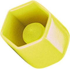 Caplugs - Hex Head Cap - 35/64" Long, Vinyl, Yellow - Exact Tool & Supply