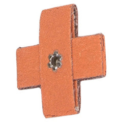2″ × 2″ × 3/4″ Cross Pad 8-Ply 80 Grit 8-32 Eyelet Ceramic Alumina - Exact Tool & Supply