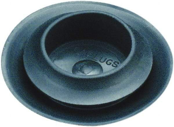 Caplugs - Button Finishing Plug for 0.031 to 0.079" Thick Panels, - 1.272" ID, 1.575 OD, 0.307" Deep, Thermoplastic Rubber, Black - Exact Tool & Supply