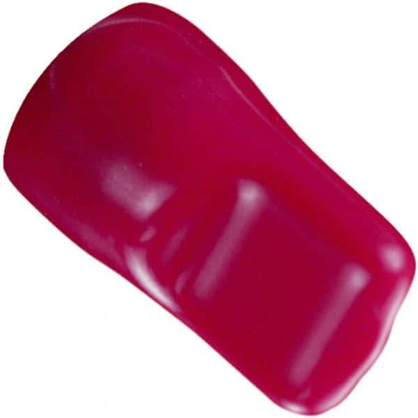 Caplugs - 1/16" ID, Pull-Tab, Round Head Cap - 1" Long, Vinyl, Red - Exact Tool & Supply
