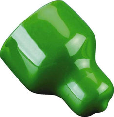 Caplugs - 1.307" ID, Pull-Tab, Round Head Cap - 1-39/64" Long, Vinyl, Green - Exact Tool & Supply