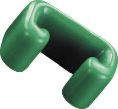 Caplugs - 1-5/8" x 3/4", Flexible Push-On U-Frame End Cap - 1-3/8" Long, Vinyl, Yellow - Exact Tool & Supply