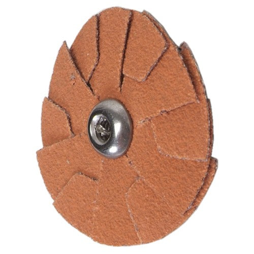 3″ Blaze Overlap Slotted Disc 2-Ply 80 Grit 8–32 Eyelet Ceramic Alumina - Exact Tool & Supply