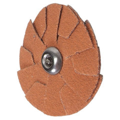 3″ Blaze Overlap Slotted Disc 2-Ply 80 Grit 8–32 Eyelet Ceramic Alumina - Exact Tool & Supply