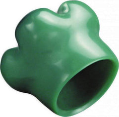 Caplugs - 5/16" ID, Round with Square Head Tube Cap - 0.392" OD, 1/2" Long, Vinyl, Red - Exact Tool & Supply