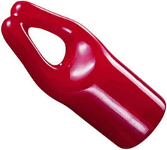 Caplugs - 17/32" ID, Round Head Hanger Tip Cap - 1" Long, Vinyl, Orange - Exact Tool & Supply