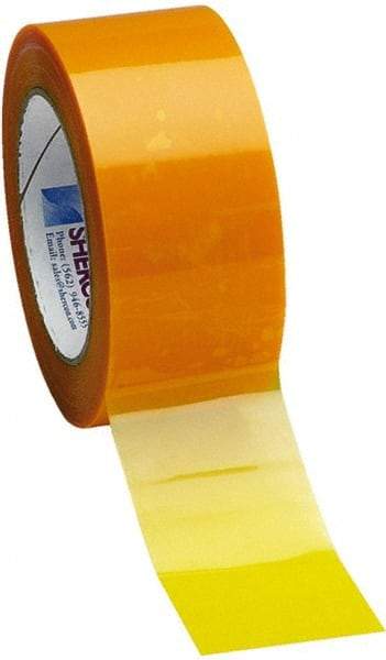 Caplugs - 3/4" Wide x 72 Yd Long Yellow Polyester Film High Temperature Masking Tape - Series PC30-0750, 3.5 mil Thick - Exact Tool & Supply