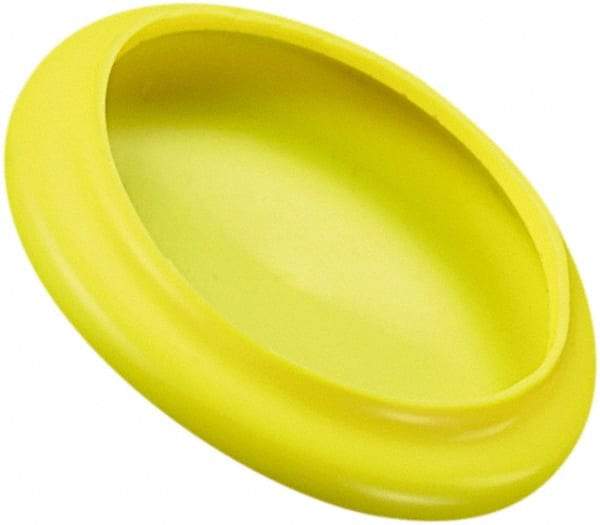 Caplugs - Flexible, Round Head Flange Cap - 3.18" OD, 1/16" Long, Vinyl, Red - Exact Tool & Supply