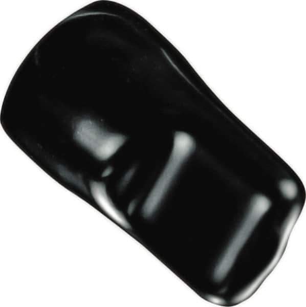 Caplugs - 3/16" ID, Pull-Tab, Round Head Masking Cap - 1-27/32" Long, Vinyl, Black - Exact Tool & Supply