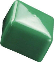 Caplugs - Square Head Tube Cap - 0.88" OD, 1/2" Long, Vinyl, Orange - Exact Tool & Supply