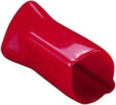 Caplugs - 0.59" ID, Round Head, Tapered Vented Cap - 0.7" OD, 1-11/64" Long, Vinyl, Brown - Exact Tool & Supply
