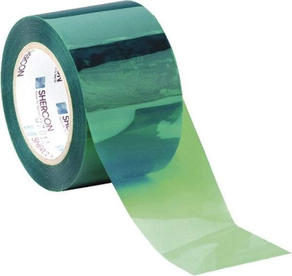 Caplugs - 150mm Wide x 66 m Long Green Polyester Film High Temperature Masking Tape - Series PC21-150MM, 3.5 mil Thick - Exact Tool & Supply