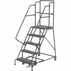 TRI-ARC - Rolling & Wall Mounted Ladders & Platforms Type: Rolling Warehouse Ladder Style: Rolling Platform Ladder - Exact Tool & Supply