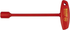 Wiha - 8mm Hollow Shaft Nutdriver - T-Handle Handle, 9.9" OAL - Exact Tool & Supply