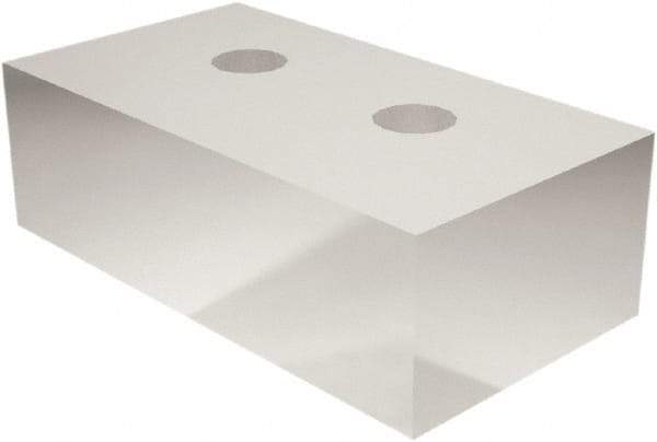 Schunk - 80mm Wide x 28mm High x 68mm Thick, Flat/No Step Vise Jaw - Soft, Aluminum, Moveable Jaw, Compatible with KSC 80 Vises - Exact Tool & Supply