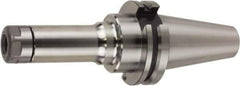Lyndex - 1.75mm to 10mm Capacity, 90mm Projection, NCAT40 Taper Plus, SK10 Collet Chuck - 0.0002" TIR, Through-Spindle - Exact Tool & Supply