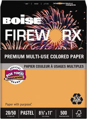 Boise - 8-1/2" x 11" Pumpkin Glow Colored Copy Paper - Use with Laser Printers, Copiers, Plain Paper Fax Machines, Multifunction Machines - Exact Tool & Supply
