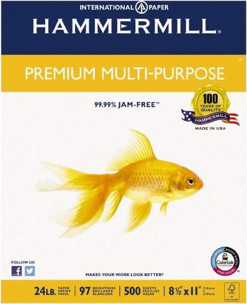 Hammermill - 8-1/2" x 11" White Copy Paper - Use with All Office Equipment - Exact Tool & Supply