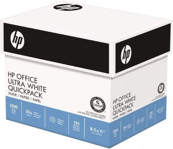 Hewlett-Packard - 8-1/2" x 11" White Copy Paper - Use with Laser Printers, Copiers, Fax Machines, Inkjet Printers - Exact Tool & Supply