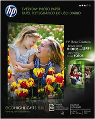 Hewlett-Packard - 8-1/2" x 11" Photo Paper - Use with Inkjet Printers - Exact Tool & Supply