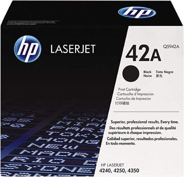 Hewlett-Packard - Black Toner Cartridge - Use with HP LaserJet 4250, 4350 - Exact Tool & Supply