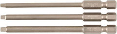 Wiha - #1, #2, #3 Square Screwdriver Bit - 90mm OAL - Exact Tool & Supply