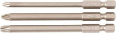 Wiha - #1, #2, #3 Pozidriv Screwdriver Bit - 90mm OAL - Exact Tool & Supply