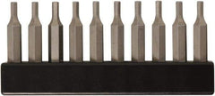 Wiha - 9/64" Hex Screwdriver Bit - 4mm Drive, 28mm OAL - Exact Tool & Supply