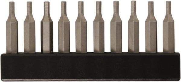 Wiha - 1/8" Hex Screwdriver Bit - 4mm Drive, 28mm OAL - Exact Tool & Supply
