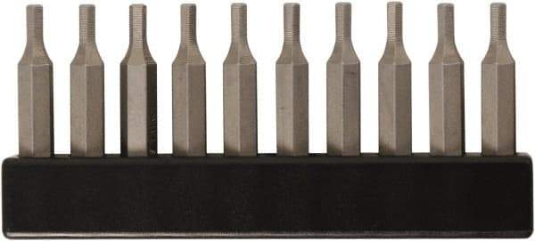 Wiha - 7/64" Hex Screwdriver Bit - 4mm Drive, 28mm OAL - Exact Tool & Supply
