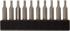 Wiha - 7/64" Hex Screwdriver Bit - 4mm Drive, 28mm OAL - Exact Tool & Supply